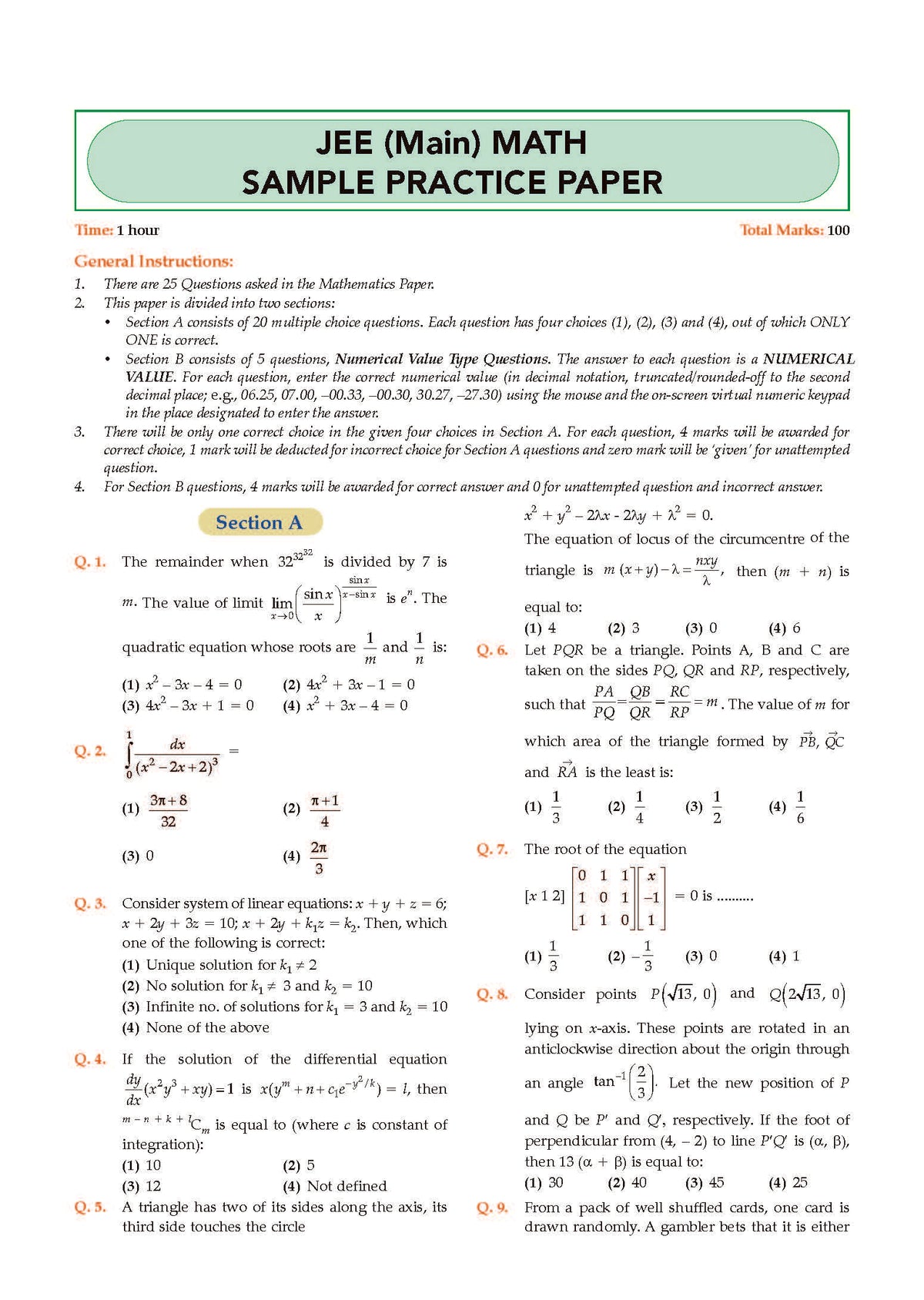 NCERT JEE (Main) FLEX | Chapter-wise & Topic-wise NCERT Objective Question Bank-Mathematics | Includes-Jan & Apr 2026 Fully Solved Papers | Latest Edition For 2027 Exam | With Oswaal AI