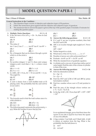 Karnataka SSLC Chapterwise and Topicwise Question Bank Solved Papers (2017 - 2026) | Class 10|  Mathematics English Medium | Includes 2026 Paper – Fully solved | For 2027 Exam | With oswaal.ai