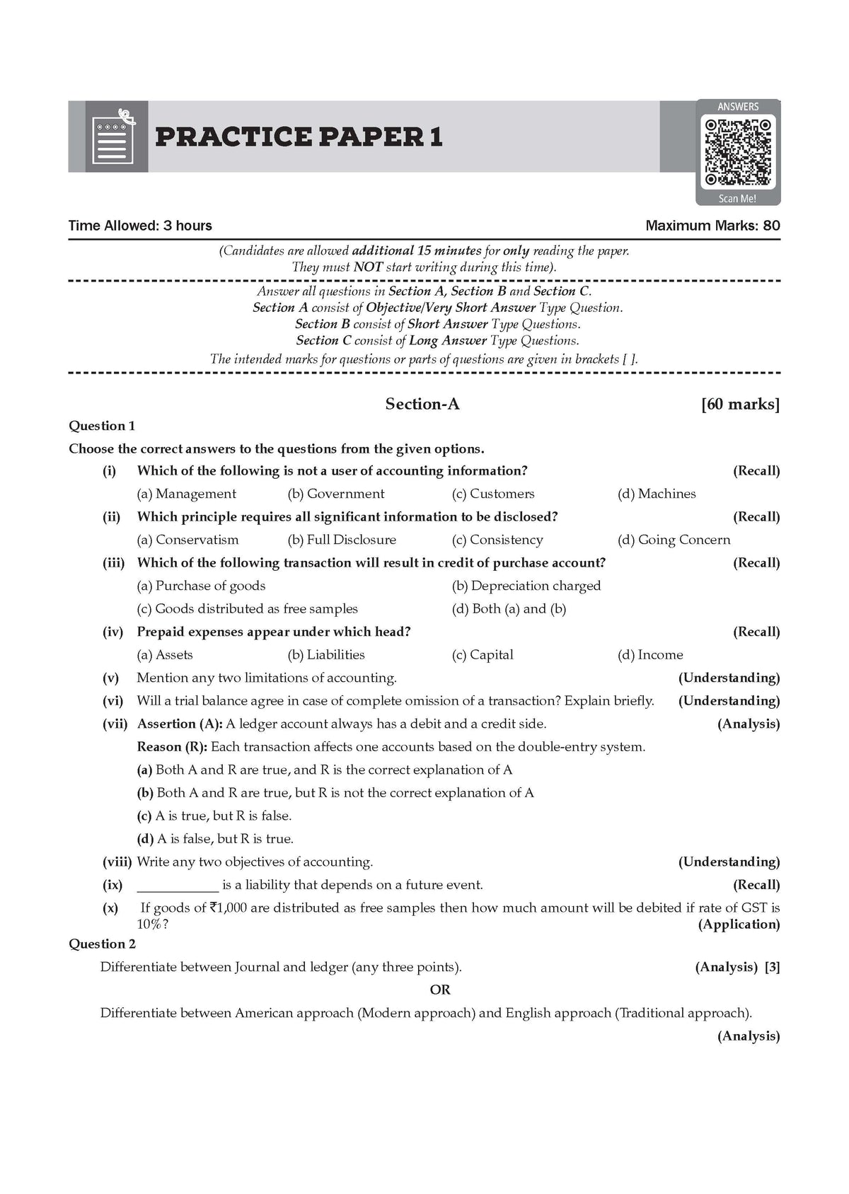 Oswaal Class 11 ISC Accounts Question Bank | Chapter-wise & Topic-wise with Competency Based Questions | For 2027 Exam | Self-Assessment Papers | Revision Notes