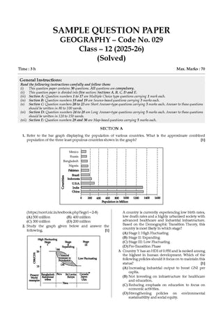 CBSE Question Bank for Class 12 Geography | Chapter-wise and Topic-wise: Solved Papers (2017-2026) | Includes 2026 Papers- fully solved | With oswaal.ai | For 2027 Exam