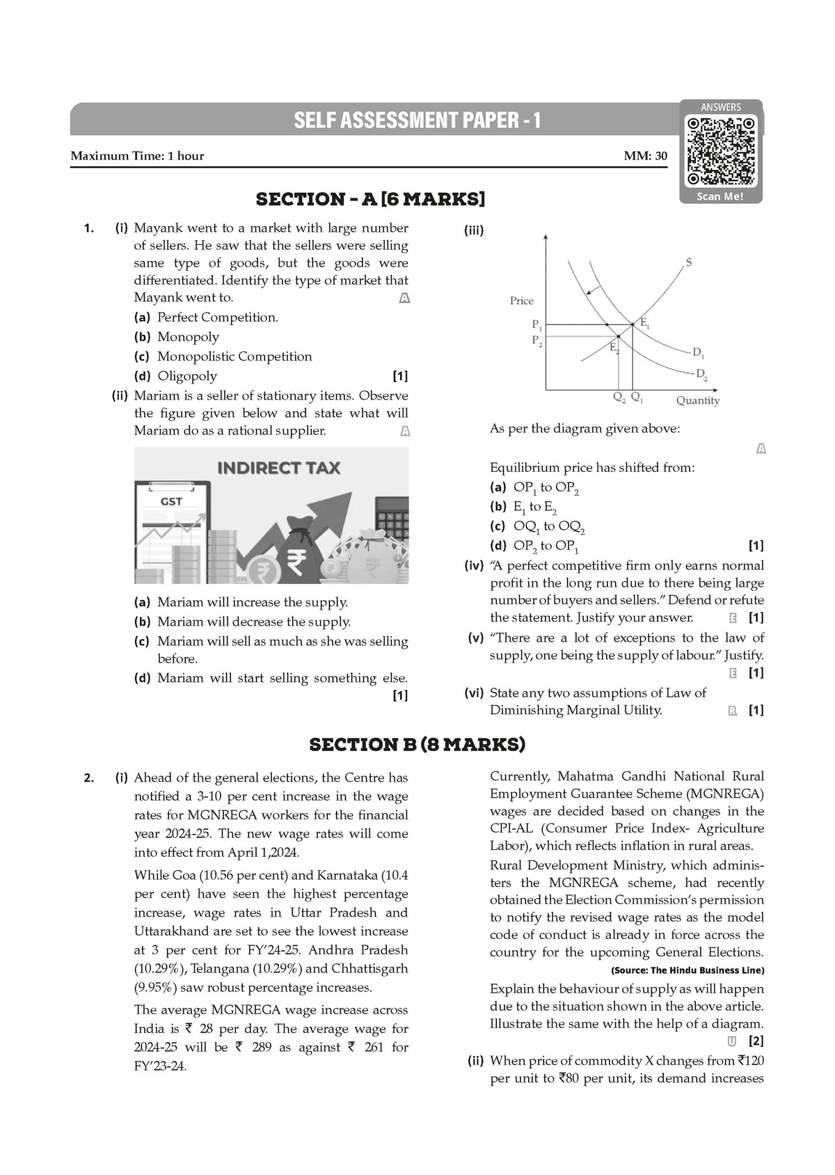 Class 12 ISC Economics Question Bank (2017-2026) | Chapter-wise & Topic-wise with Competency Based Questions | For 2027 Exam | With Solved 2026 Board Paper | Self-Assessment Papers