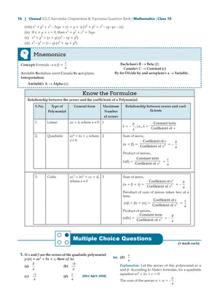 Karnataka Class 10 Mathematics Chapterwise and Topicwise Question Bank Solved Papers 2017-2026 | For 2027 Exam | With Oswaal AI