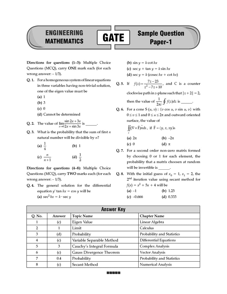 GATE 16 Years' Solved Papers Year-wise 2010 to 2025 (Set of 2 Books) | General Aptitude & Engineering Mathematics | For 2026 Exam