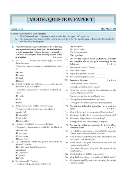 Karnataka Class 10 English First Language Chapterwise and Topicwise Question Bank Solved Papers 2017-2026 | For 2027 Exam | With Oswaal AI