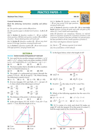 CBSE Class 10 Mathematics (Standard) Question Bank | Chapter & Topic-wise Solved Papers (2017-2026) | Based on Latest Syllabus (April 2026) | Includes 2026 Papers | | For 2027 Exam