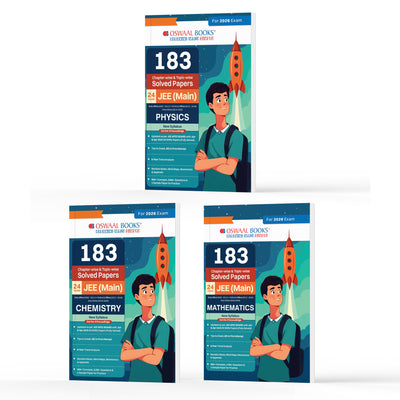 183 Chapter-wise & Topic-wise Solved Papers JEE (Main) | Online (2012-2025) & Offline (2002-2018) | Physics, Chemistry & Mathematics (Set of 3 Books) | For 2026 Exam