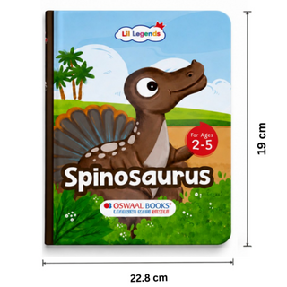Lil Legends Dinosaur Padded Board Books for Kids | Set of 4 Books | Illustrated Dinosaur Storybooks | Early Learning Fun | Age 2-5 Years | Padded Cover Set