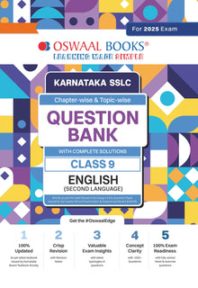 Karnataka SSLC Question Bank Class 9 English 2nd Language Book | Chapter-wise & Topic-wise | With Complete Solutions | For Board Exams 2025