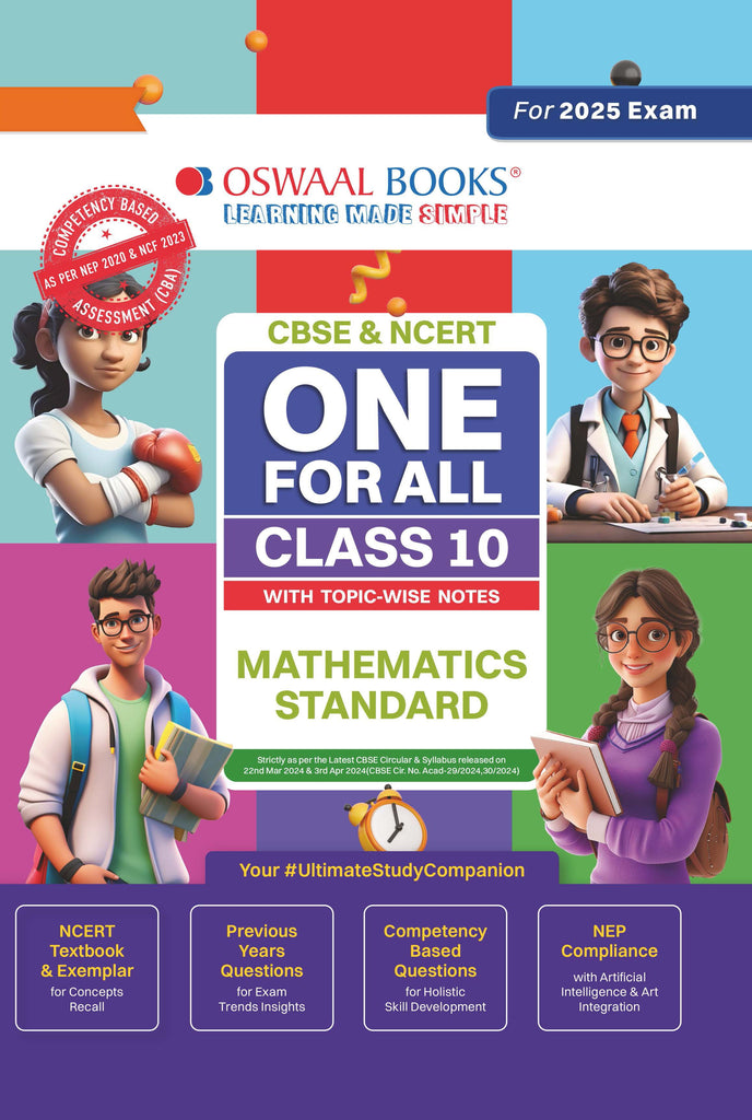 CBSE & NCERT One for All Class 10 Mathematics (Standard) | With Topic Wise Notes For 2025 Board Exam