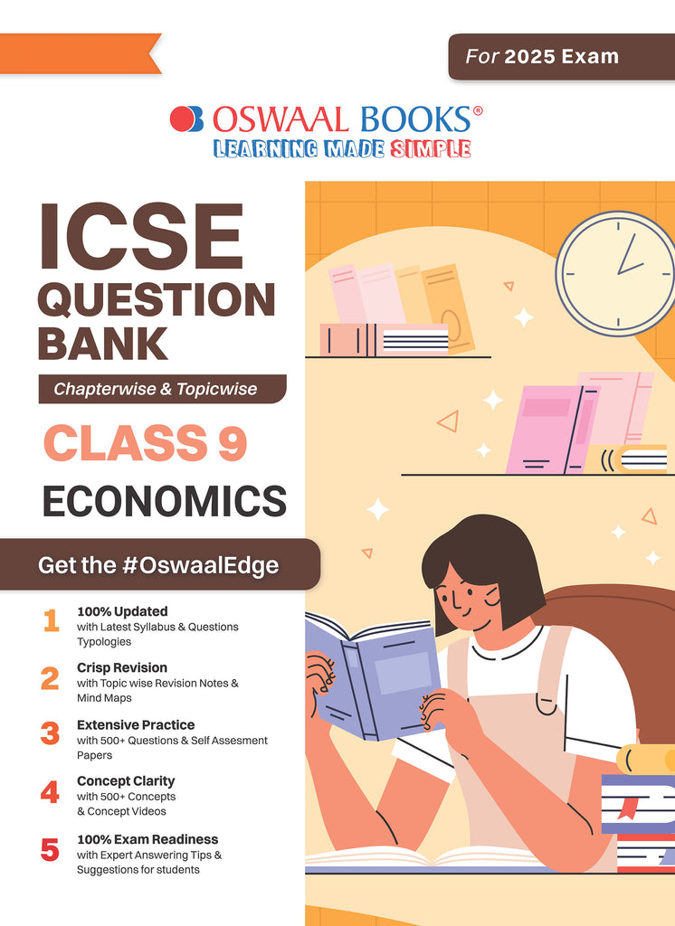 ICSE Question Bank Class 9 Economics | Chapterwise | Topicwise  | Solved Papers  | For 2025 Exams