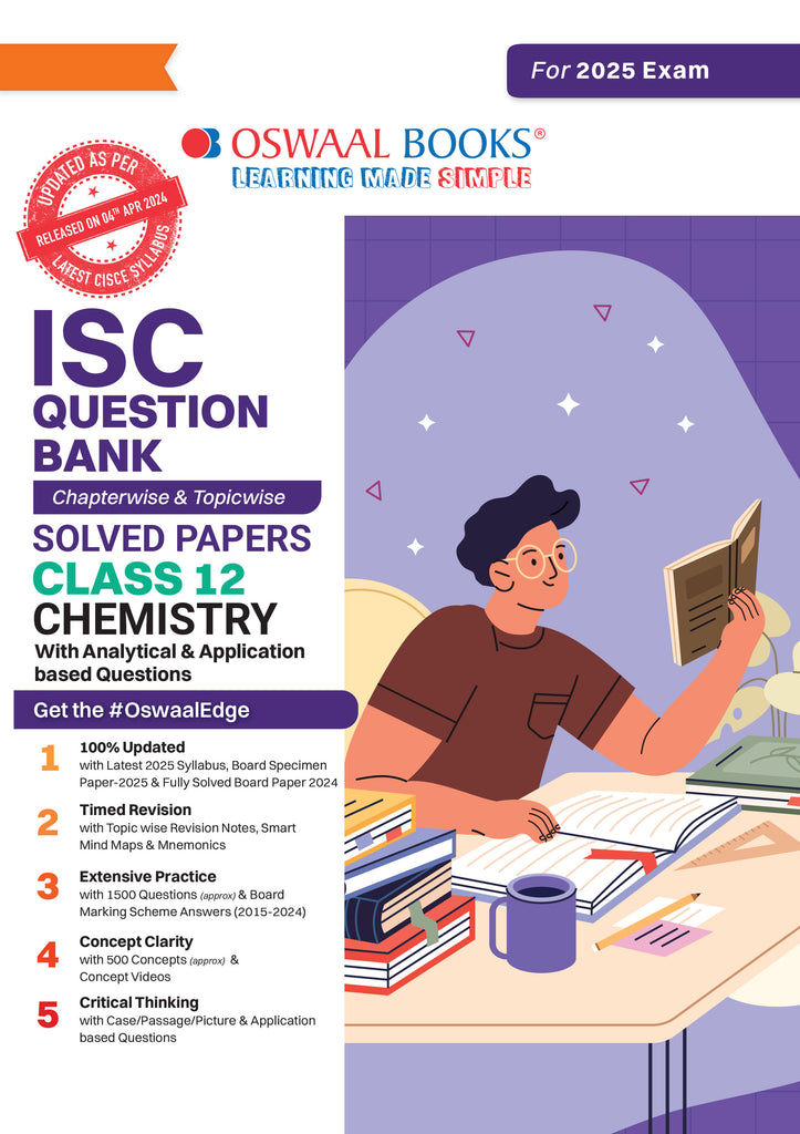 ISC Question Bank Chapter-wise Topic-wise Class 12 Chemistry | For 2025 Board Exams