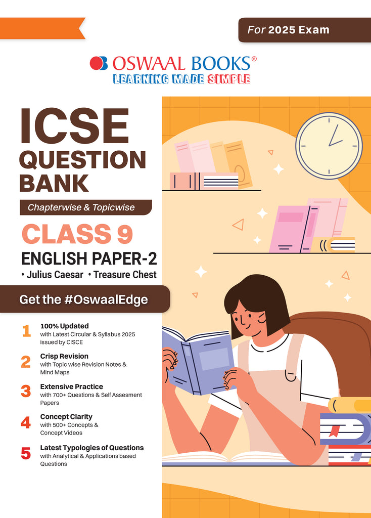 ICSE Question Bank Class 9 English Paper-2 | Chapterwise | Topicwise  | Solved Papers  | For 2025 Exams