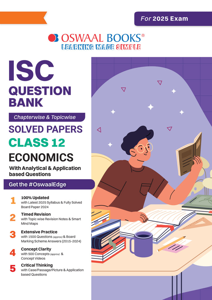 ISC Question Bank Class 12 Economics | Chapterwise | Topicwise | Solved Papers | For 2025 Board Exams