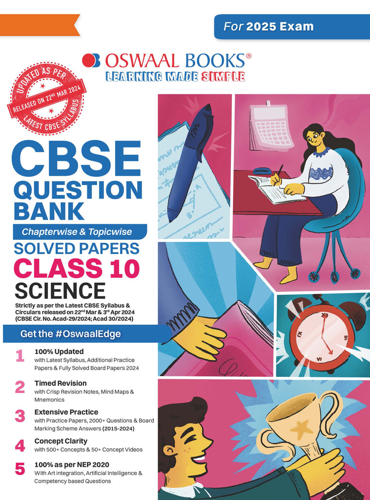 CBSE Question Bank  Class 10 Science, Chapterwise and Topicwise Solved Papers For Board Exams 2025