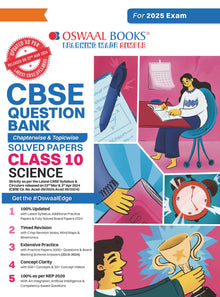 CBSE Question Bank  Class 10 Science, Chapterwise and Topicwise Solved Papers For Board Exams 2025
