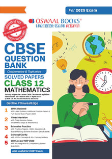 CBSE Question Bank Class 12 Mathematics, Chapterwise and Topicwise Solved Papers For Board Exams 2025