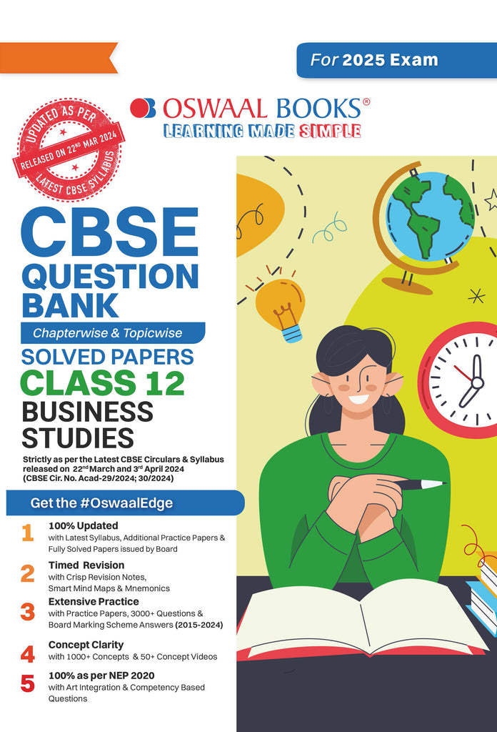 CBSE Question Bank Class 12 Business Studies, Chapterwise and Topicwise Solved Papers For Board Exams 2025