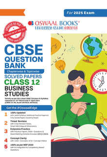 CBSE Question Bank Class 12 Business Studies, Chapterwise and Topicwise Solved Papers For Board Exams 2025