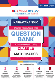 Karnataka SSLC | Chapterwise & Topicwise | Question Bank Class 10 | Mathematics Book | For Board Exams 2025