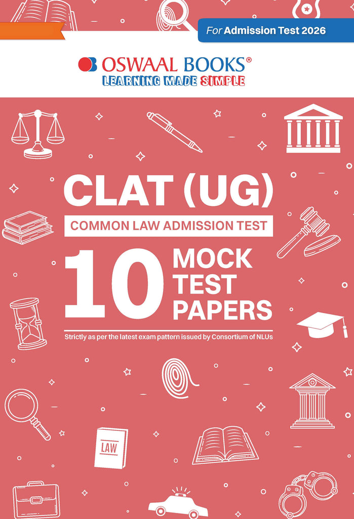 CLAT (UG) (COMMON LAW ADMISSION TEST) | 10 Mock Test Papers | For 2026 Admission Test