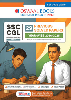 SSC CGL Tier-1 29 Previous Years Solved Papers English Medium | 3000+ Questions + 2 Practice Papers | Year-wise 2016-2025 | For 2026 Exam