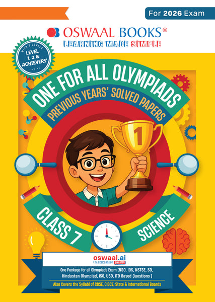 One For All Olympiads Class 7 Science Prep-Guide Book | Chapter-wise Previous Years' Solved Papers | Questions for SOF NSO & Other Olympiad Exams 2026 | With Sample Practice Papers & Oswaal.AI