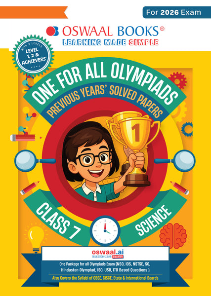One for All Olympiads Chapter-wise Previous Years' Solved Papers, Prep-Guide (with Level 1, 2 & Achievers Section) Class 7 Science For 2026 Exam