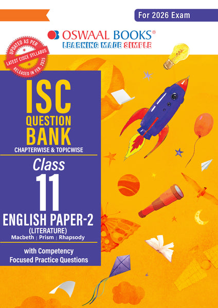 ISC Question Bank Chapterwise & Topicwise Solved Papers Class 11 English paper 2 For 2026 Exam