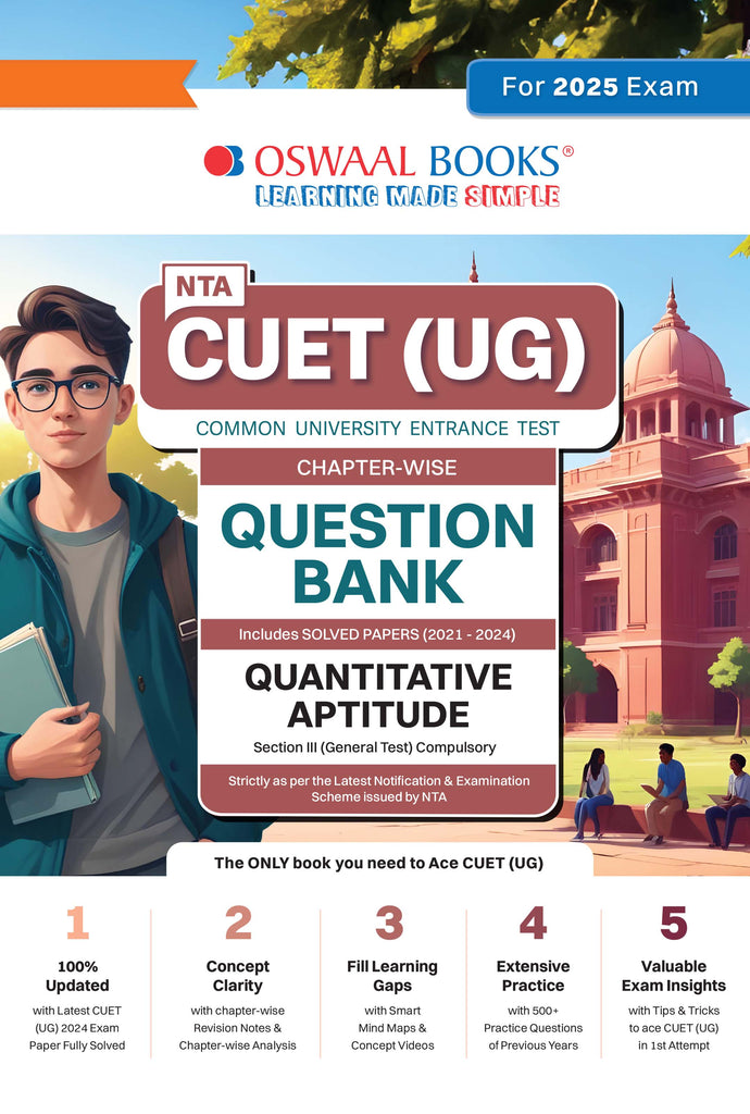 NTA CUET (UG) | Chapter-wise & Topic-wise Question Bank | Quantitative Aptitude | Section III (Compulsory) Solved Papers (2021-2024)| For 2025 Exam