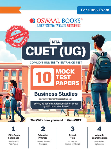 NTA CUET (UG) 10 Mock Test Papers | Section II Business Studies (For 2025 Exam) | With New Syllabus & Pattern Released on 1st March 2025