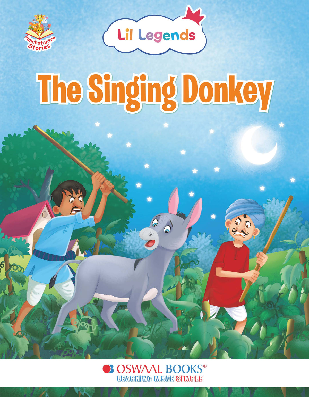 Short Illustrated Panchtantra Stories for Kids 2+ |  The Singing Donkey| Lil Legends by Oswaal Books - Oswaal Books