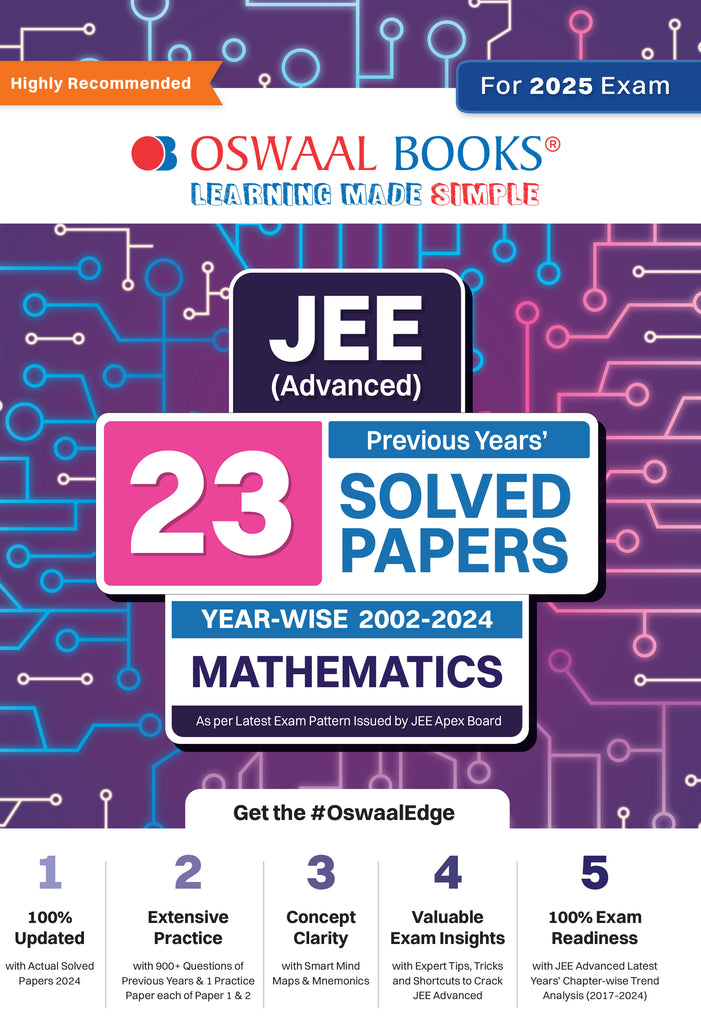 JEE Advanced 23 Years' Year-Wise Solved Papers (2002-2024) | Mathematics | For 2025 Exam