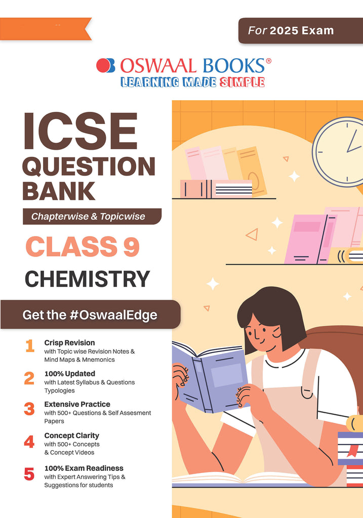 ICSE Question Bank Class 9 Chemistry | Chapterwise | Topicwise  | Solved Papers  | For 2025 Exams