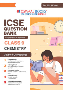 ICSE Question Bank Class 9 Chemistry | Chapterwise | Topicwise  | Solved Papers  | For 2025 Exams