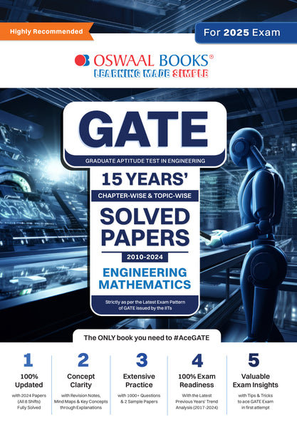 GATE 15 Years' Chapter-wise & Topic-wise Solved Papers 2010 to 2024 | Engineering Mathematics | For 2025 Exam