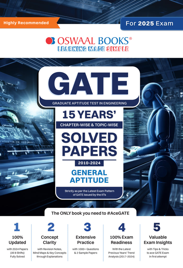 GATE 15 Years' Chapter-wise & Topic-wise Solved Papers 2010 to 2024 | General Aptitude | For 2025 Exam