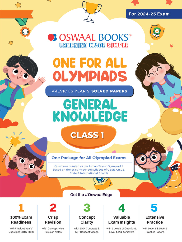 One For All Olympiad Class 1 General Knowledge | Previous Years Solved Papers | For 2024-25 Exam