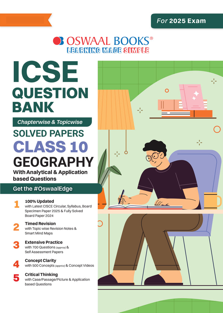 ICSE Question Bank Class 10 Geography | Chapterwise | Topicwise | Solved Papers | For 2025 Board Exams