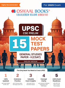 UPSC CSE Prelim | 15 Mock Test Papers | General Studies Paper-II (CSAT) (English Medium) | For 2025 Exam