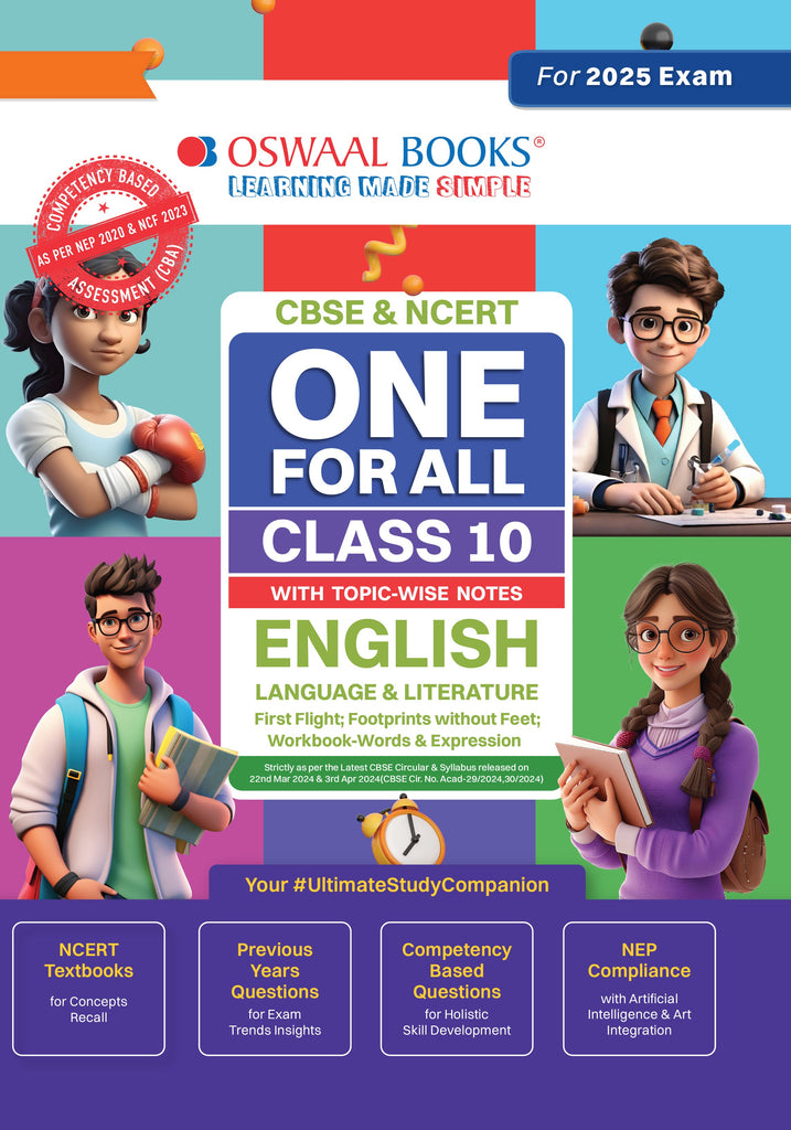 CBSE & NCERT One For All Class 10 English Language & Literature | With Topic Wise Notes For 2025 Board Exam