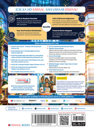 Oswaal ICSE Treasure Chest Workbook for Classes 9 & 10 | English Literature-Paper-2 | Chapter-wise Worksheets with Solutions | Latest CISCE Pattern | For 2027 Exam | With Oswaal AI