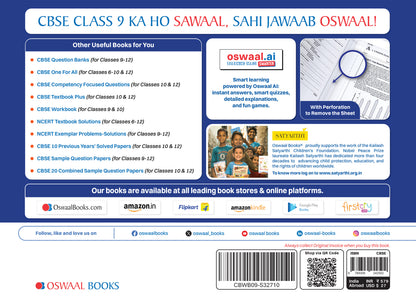 Oswaal CBSE Workbook Class 9 Social Science Part-1 | aligned with NCERT | Perforated Worksheets for Practice with Competency Based questions | NEP 2020 + NCF-SE 2023 | 2027 Exam