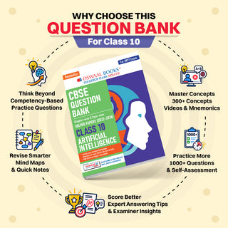 CBSE Class 10 Artificial Intelligence Question Bank | Chapter & Topic-wise Solved Papers (2017-2026) | Based on Latest Syllabus (April 2026) | Includes 2026 Papers | For 2027 Exam