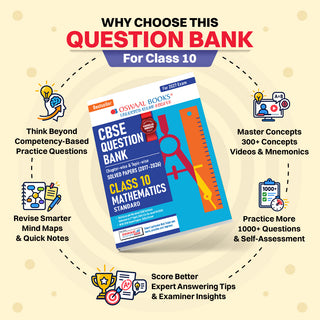 CBSE Class 10 Mathematics (Standard) Question Bank | Chapter & Topic-wise Solved Papers (2017-2026) | Based on Latest Syllabus (April 2026) | Includes 2026 Papers | For 2027 Exam