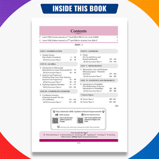 CBSE Class 9 Mathematics Part-1 Question Bank Chapter-wise & Topic-wise | Based on NCERT Textbook Ganita Manjari | Includes Summary, Competency-Based Question, Self-Assessment & Practice Papers