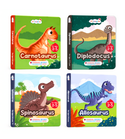 Lil Legends Dinosaur Padded Board Books for Kids | Set of 4 Books | Illustrated Dinosaur Storybooks | Early Learning Fun | Age 2-5 Years | Padded Cover Set