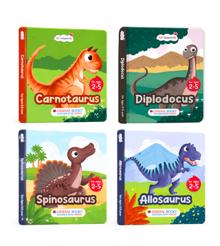Lil Legends Dinosaur Padded Board Books for Kids | Set of 4 Books | Illustrated Dinosaur Storybooks | Early Learning Fun | Age 2-5 Years | Padded Cover Set
