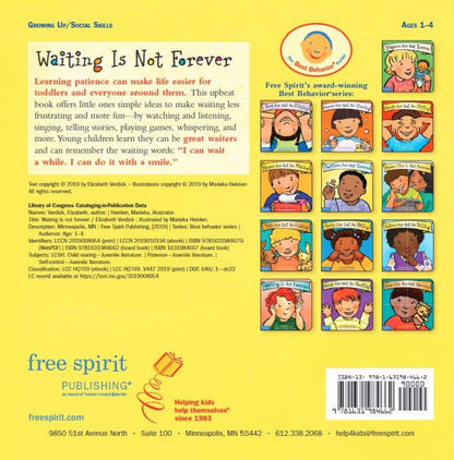 Waiting Is Not Forever (Best Behaviour Series) â€” Board Book for Toddlers (Ages 1-4 yrs) | Learn Patience & Kind Behaviour | by Free Spirit Publishing