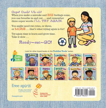 Try-Again Time (Toddler Tools Series) â€” Gentle Board Book for Toddlers (Ages 1â€“3 yrs) | Build Resilience & Growth Mindset | by Free Spirit Publishing