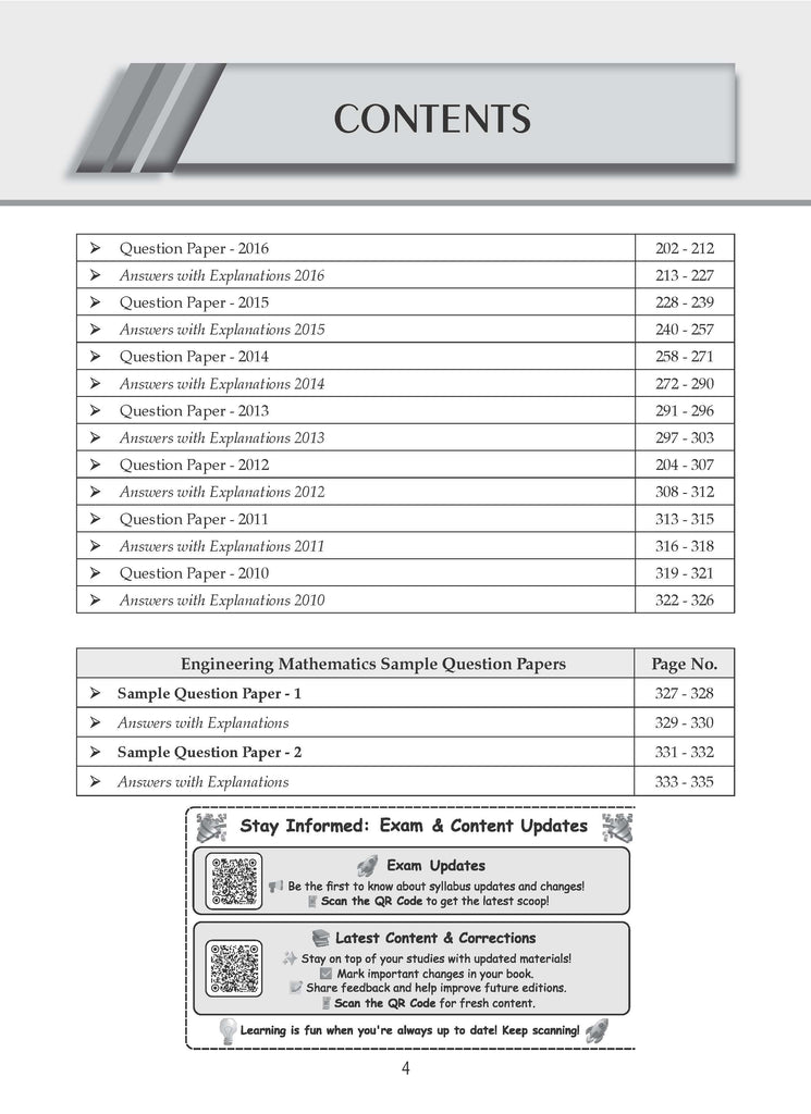 GATE | 16 Years’ | Solved Papers| Year-wise| (2010 to 2025)|Engineering Mathematics| For 2026 Exam